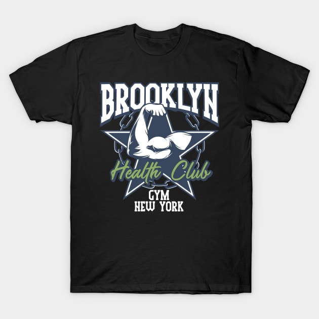 Brooklyn Health Club Gym New York T-Shirt by gdimido